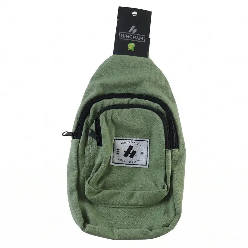 Multi Pocket Sling Crossbody Chest Bag Compact Canvas Bag 4.webp