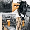 Multipurpose PU Leather Unisex Crossbody Shoulder Sling Bag with Adjustable Strap for Travel Black main 5.webp