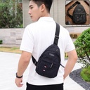 Waterproof Waist Bag Shoulder Bags USB Charging Earphone Hook/Hole Sling Travel Bag