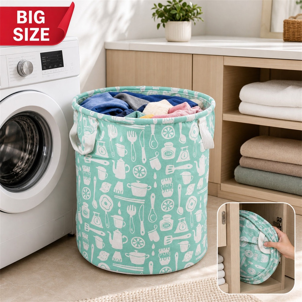 Durable And Collapsible Laundry Storage Bag With Handles Clothes Toys Storage Foldable Laundry Bag For Dirty Clothes.