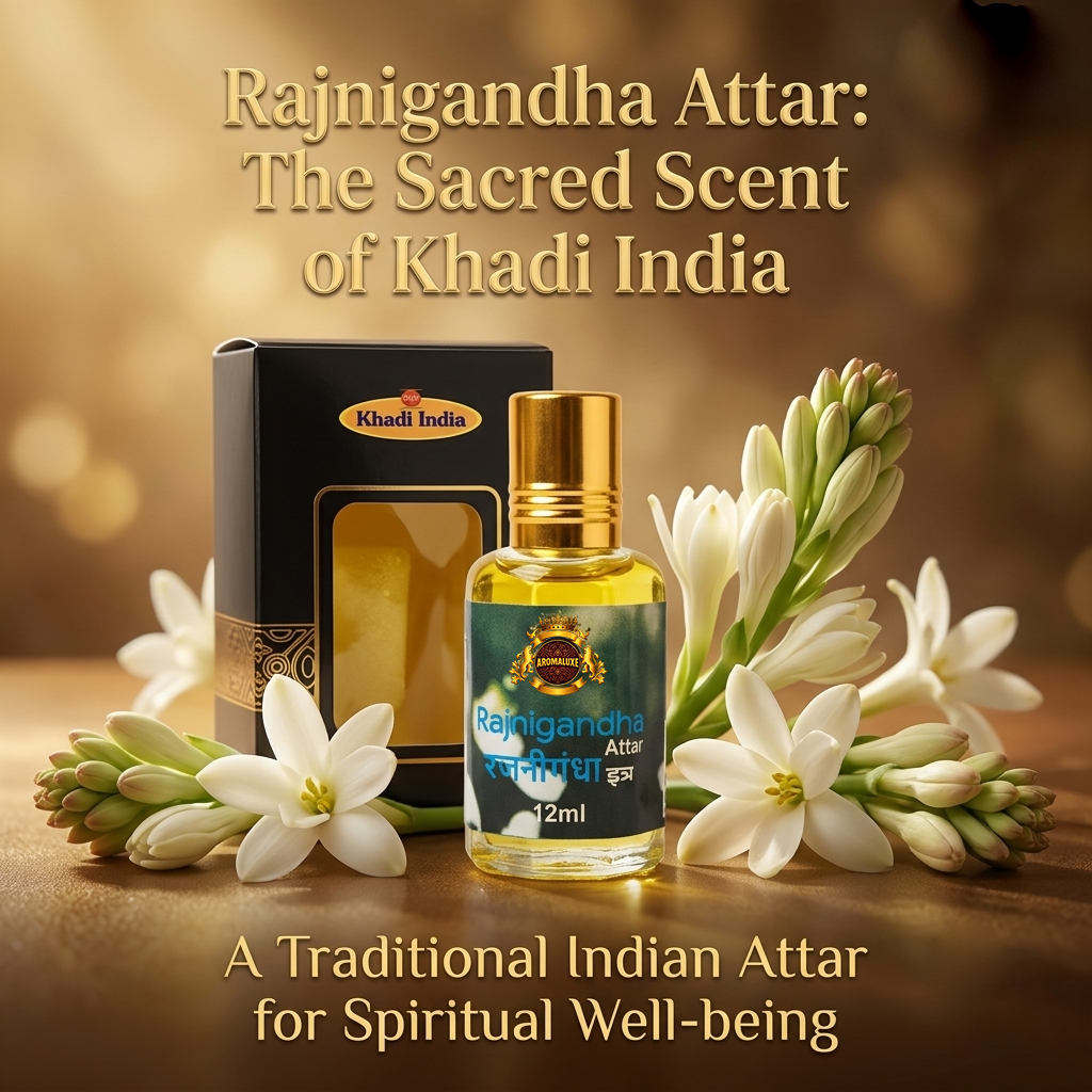 Rajnigandha Attar 12ml | Long Lasting Non-Alcoholic Perfume Oil | PureRajnigandha Flower Fragrance | Roll-On Perfume for Women & Men | Travel Friendly Attar for Pooja, Daily Use & Meditation