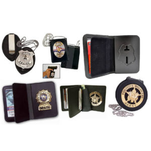 Leather Badge Holder Wallet, Police Badge Holder Purse, Neckchain Badge Holder